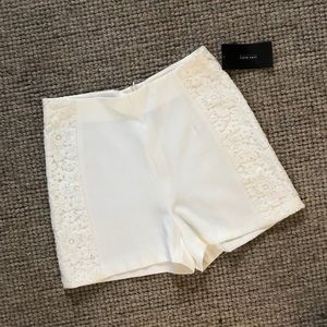 NWT: Zara High Waisted White Shorts